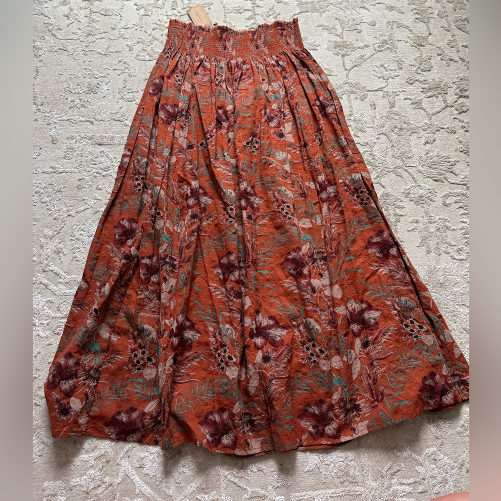 Natural Life Boho Floral Maxi Skirt NWT
